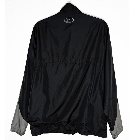 Under Armour Men's All Season Lightweight Mesh Lined Jacket Front Zip Black Gray - Picture 2 of 12